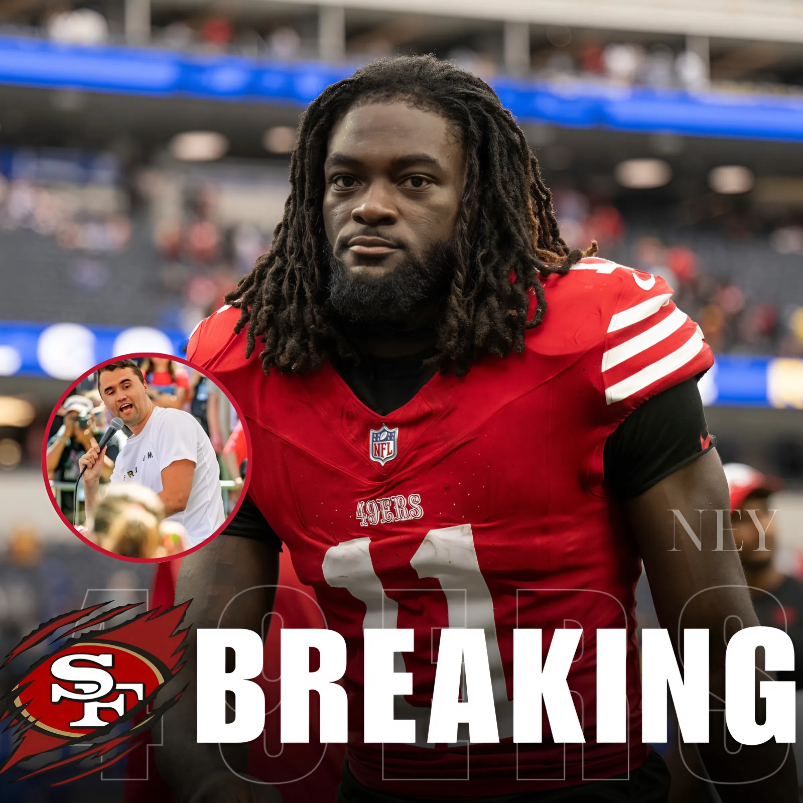 San Francisco 49ers wide receiver Brandon Aiyuk reveals the heartbreaking final text messages he received from Charlie Kirk before the 31-year-old activist was m*rdered... - ney